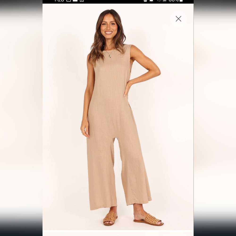 NWT Petal & Pup Yardlee Jumpsuit Size 8 Size Medium Color Mocha